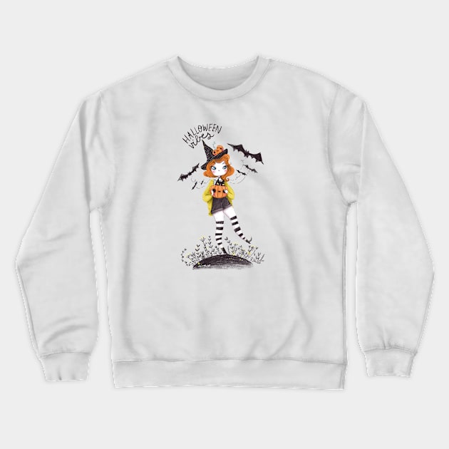 Halloween vibes Crewneck Sweatshirt by violinoviola